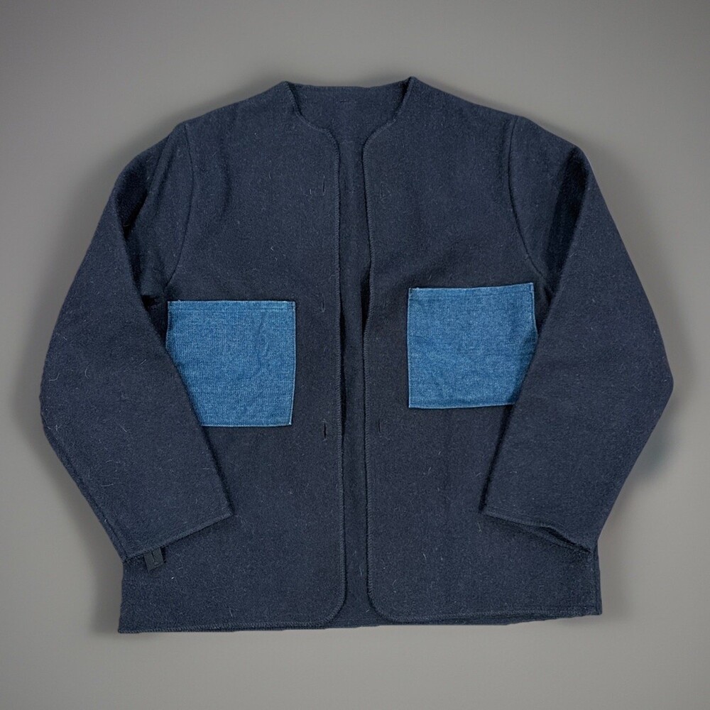 VINTAGE Steel Grip wool coat liner jacket Rare Denim Pocket